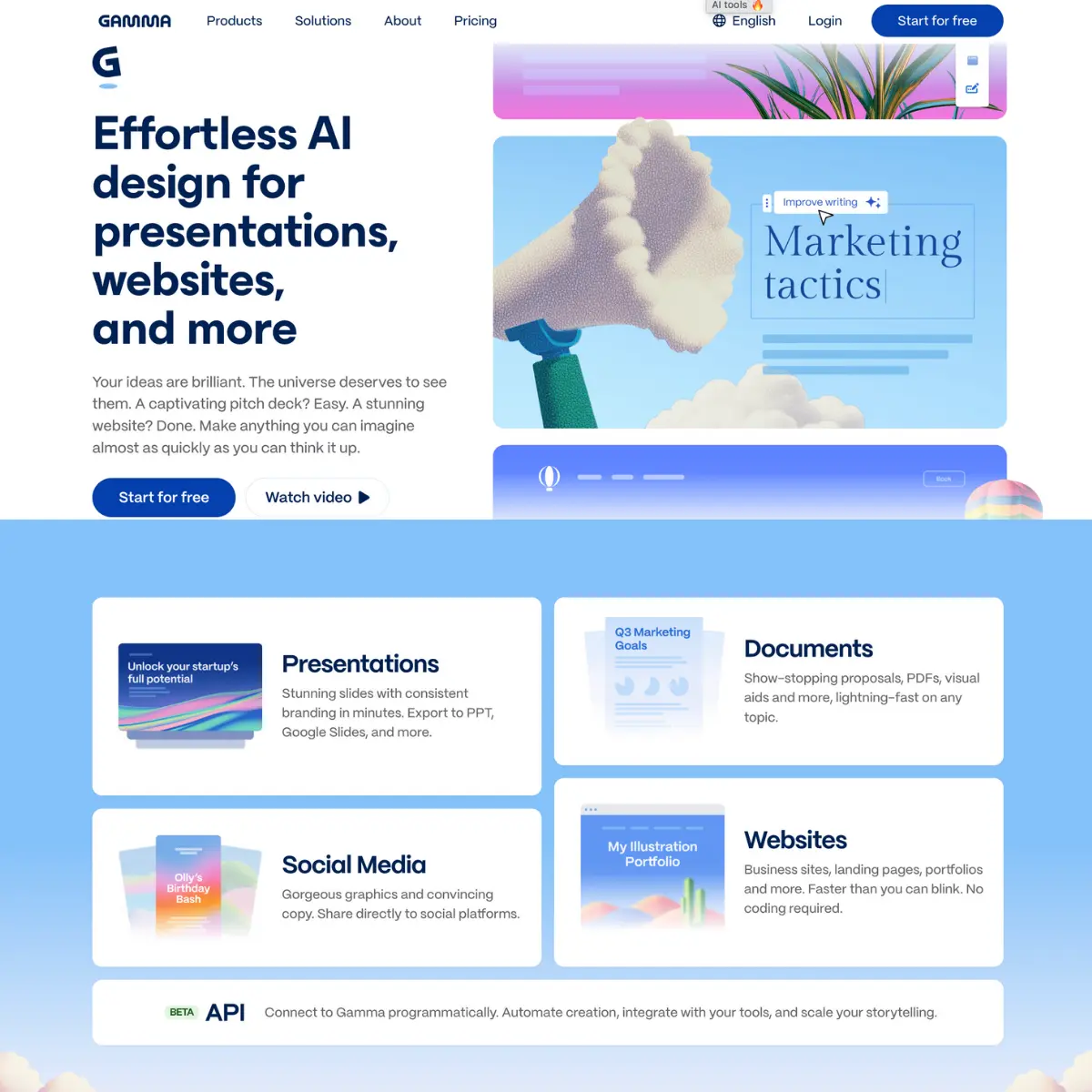 Gamma AI Interactive Presentation And Website Generator